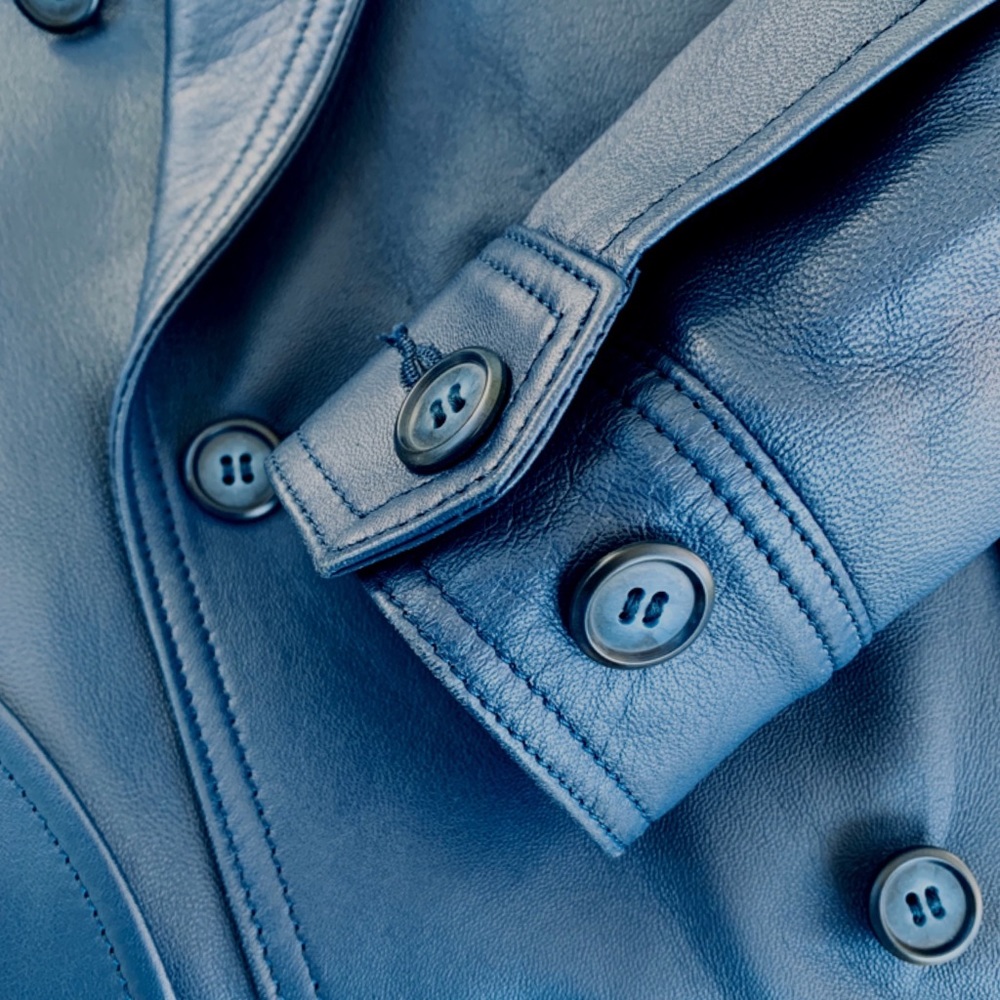 Luxury Sheep Leather Porter Classic Navy Jacket XS, NWOT - Picture 5 of 7